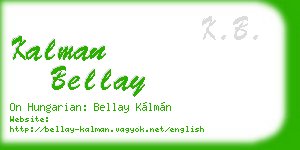 kalman bellay business card