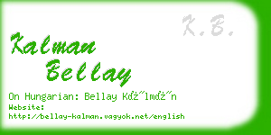 kalman bellay business card